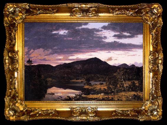 framed  Frederic Edwin Church Lake Scene in Mount Desert, ta009-2